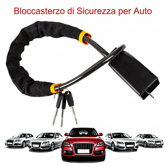 Blocco per volante con cavo in acciaio