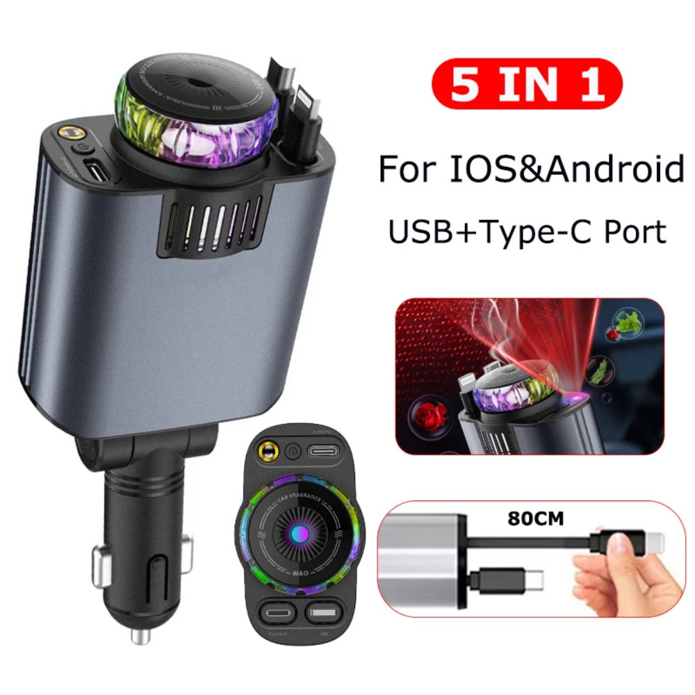 Caricatore Auto Multifunzione 5 in 1