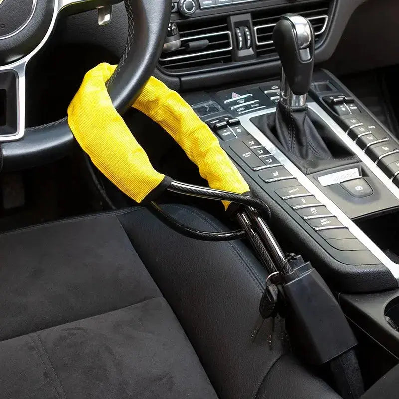 Blocco per volante con cavo in acciaio