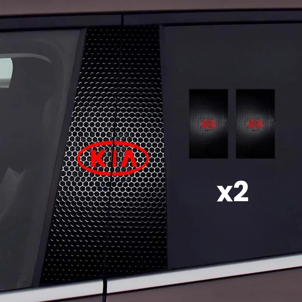 2x Adesivi per finestrino dell'auto con logo