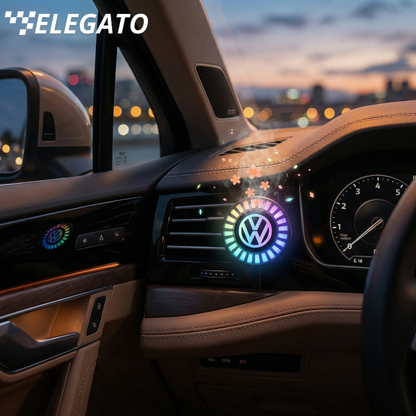 Luce LED per auto con ritmo musicale e logo (con diffusore di aromi)