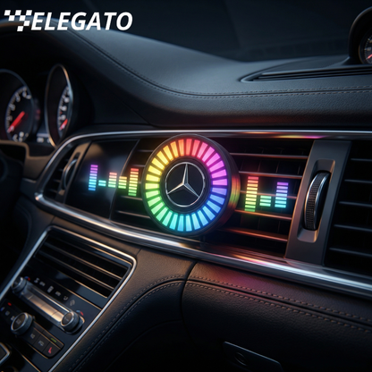 Luce LED per auto con ritmo musicale e logo (con diffusore di aromi)