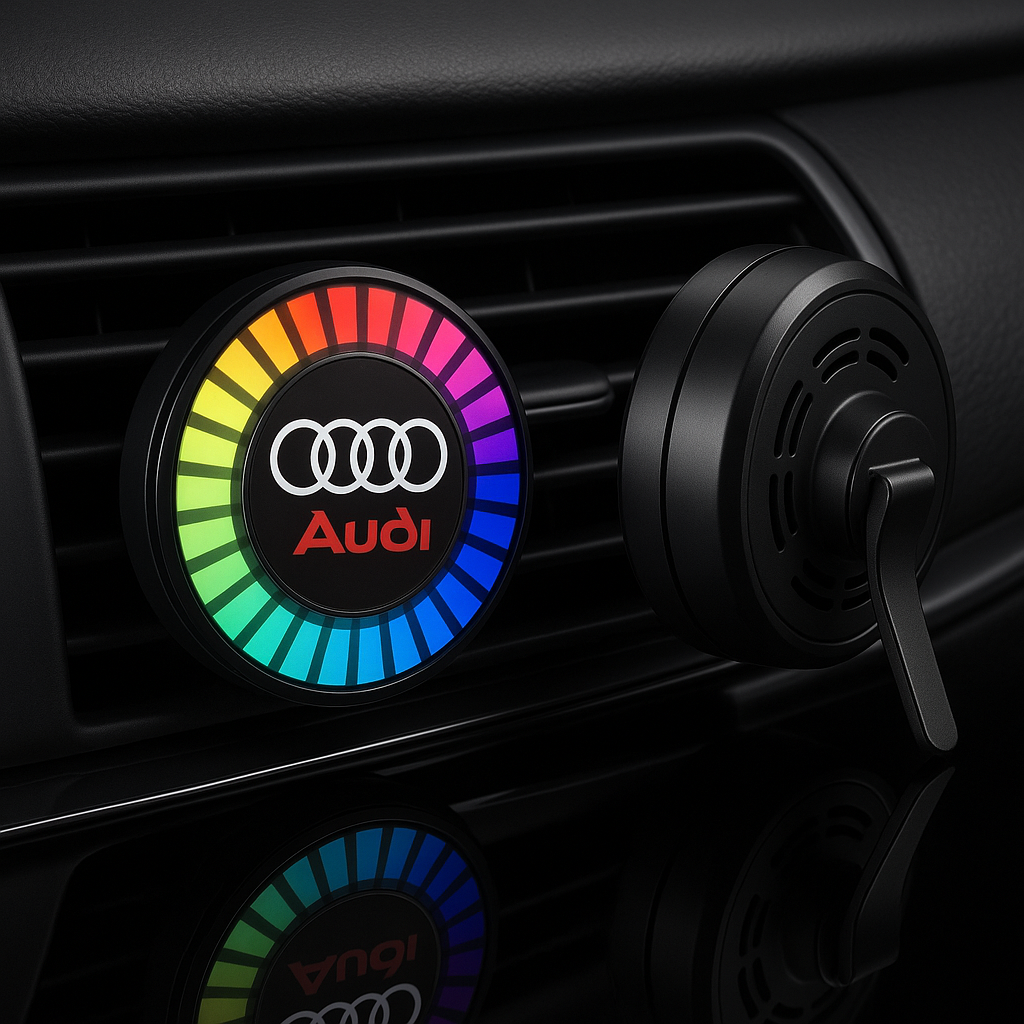 Luce LED per auto con ritmo musicale e logo (con diffusore di aromi)
