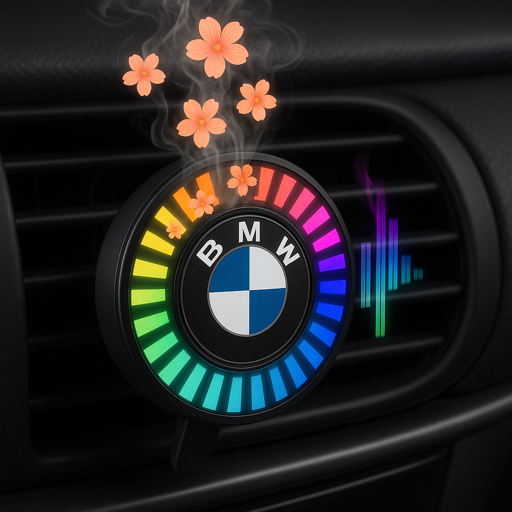 Luce LED per auto con ritmo musicale e logo (con diffusore di aromi)
