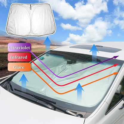 Parasole per auto pieghevole con logo