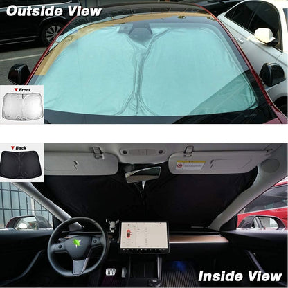 Parasole per auto pieghevole con logo