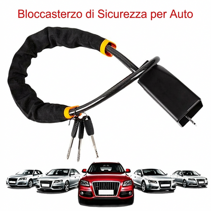 Blocco per volante con cavo in acciaio